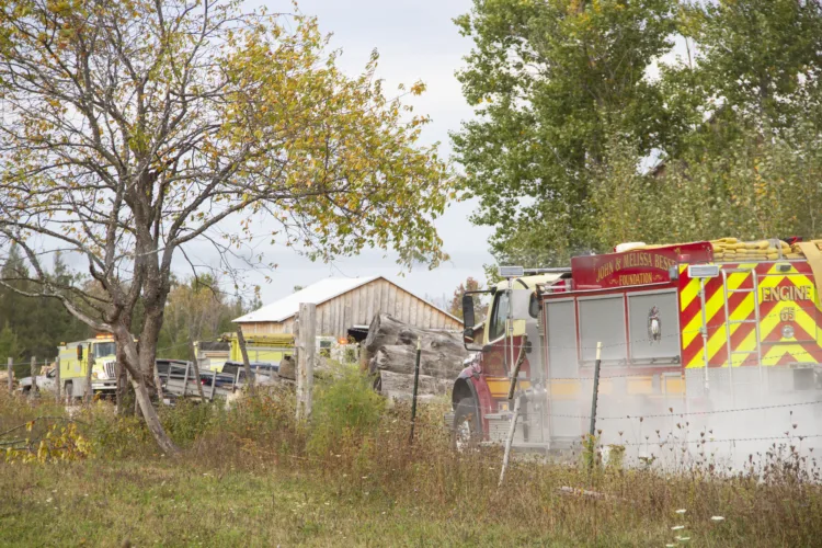 Firefighters control structure fire